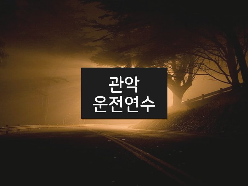 관악운전연수 후기