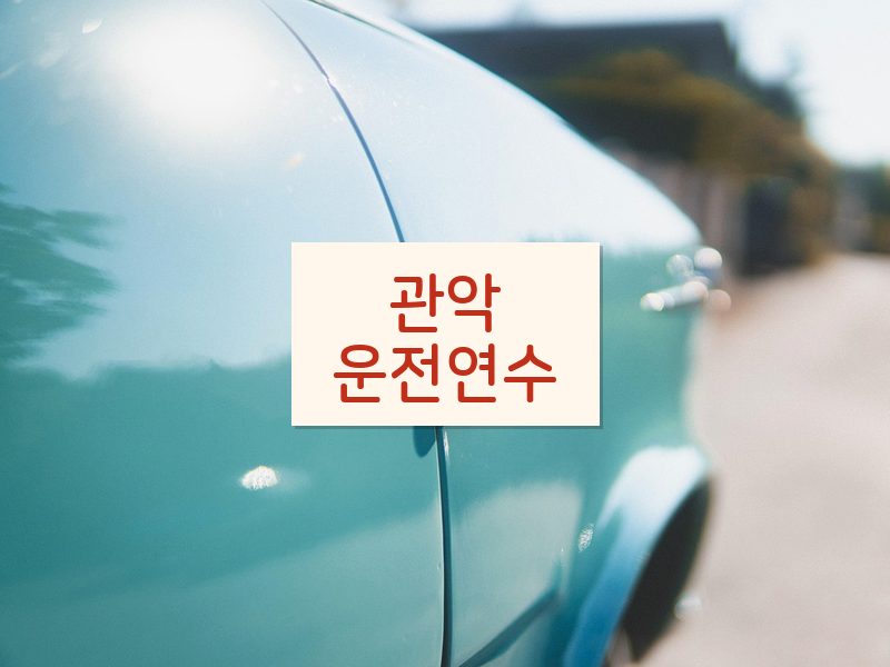 관악운전연수 후기