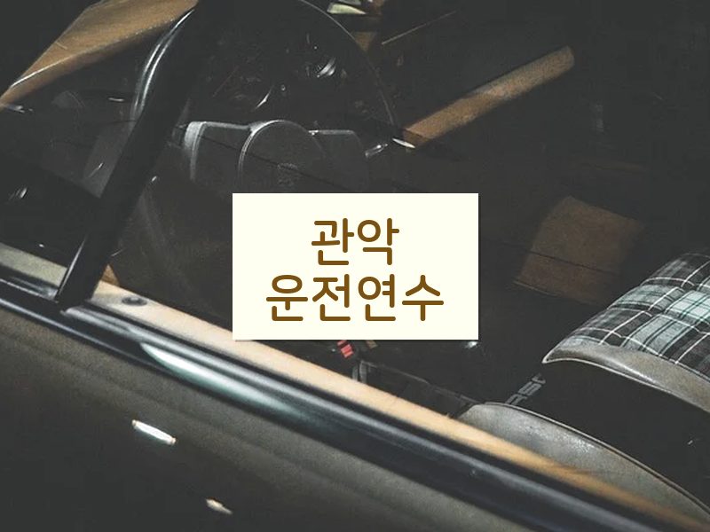 관악운전연수 후기
