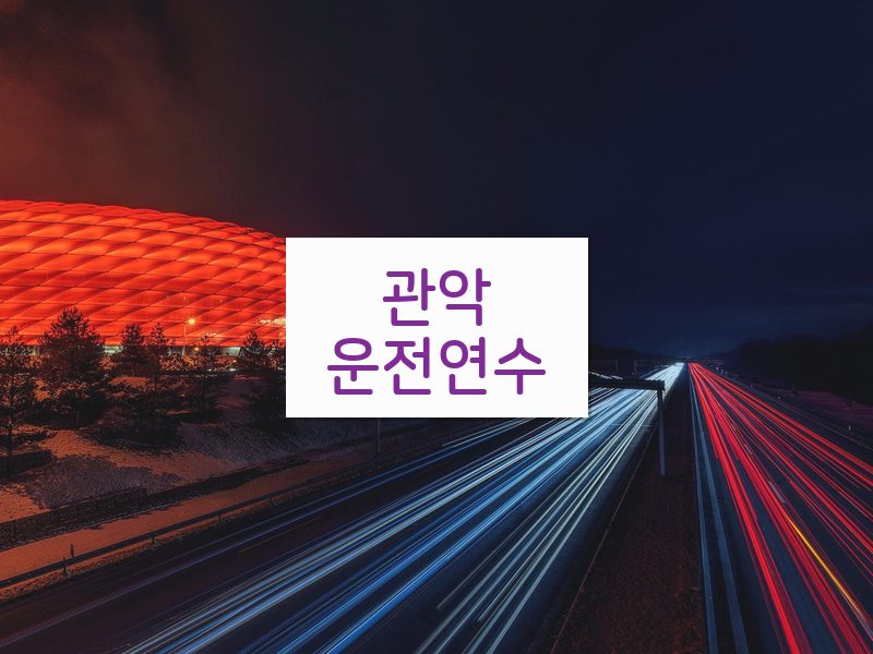 관악운전연수 후기
